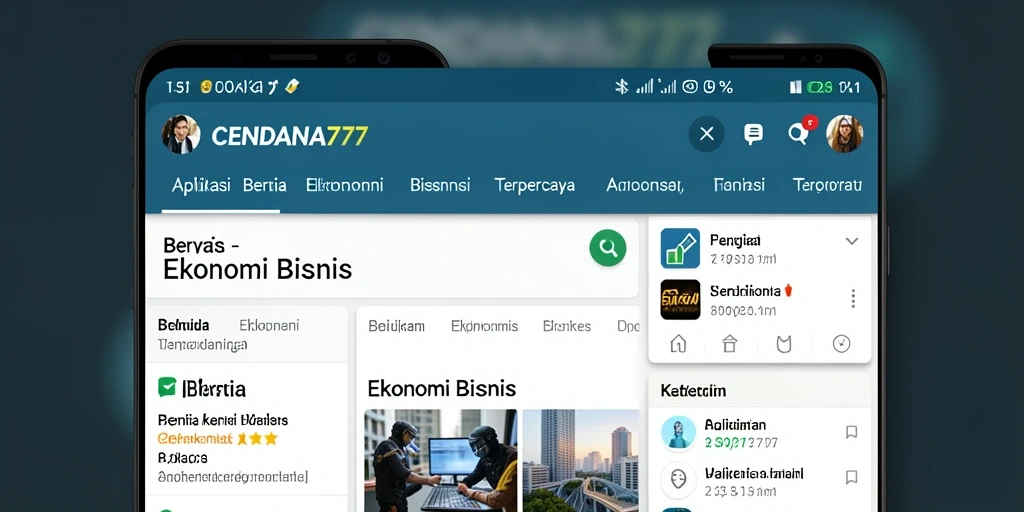 Tampilan antarmuka CENDANA777 yang modern dan informatif untuk berita ekonomi.