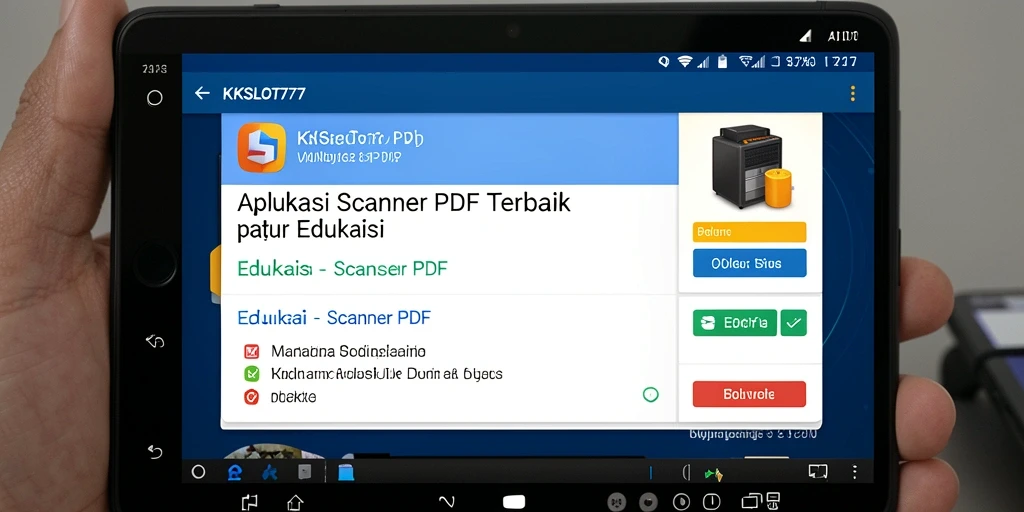 Antarmuka pengguna KKSLOT777 yang sederhana dan fungsional untuk pemindaian PDF.