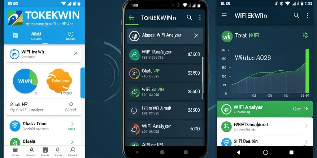 Tampilan antarmuka TOKEKWIN yang sederhana dan informatif untuk analisis WiFi.
