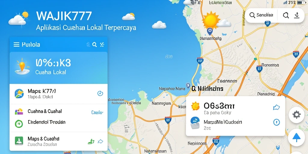Antarmuka WAJIK777 yang menampilkan informasi cuaca terkini secara jelas.